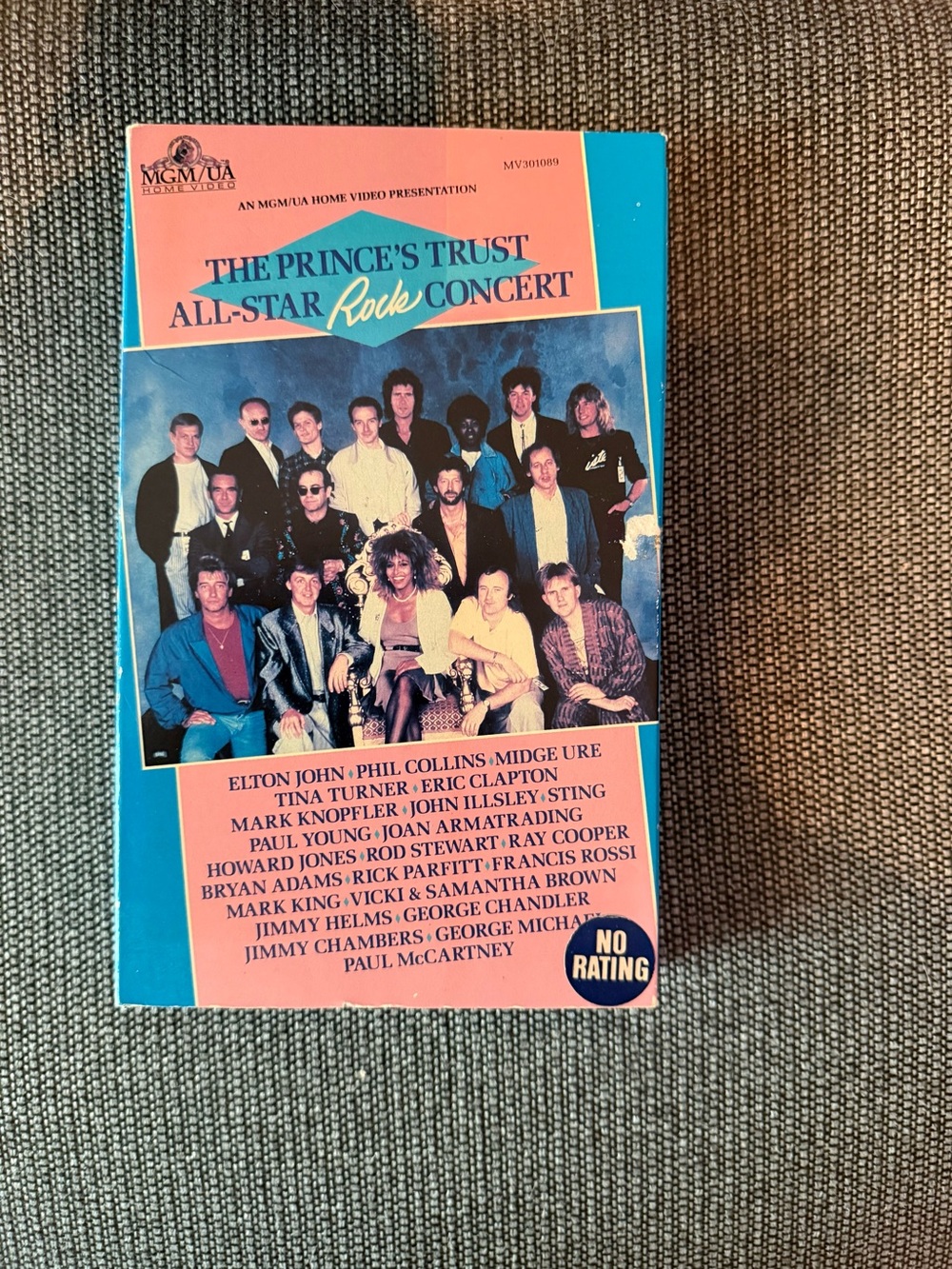 The Prince's Trust All-Star Rock Concert VHS Tape - Blue/Pink